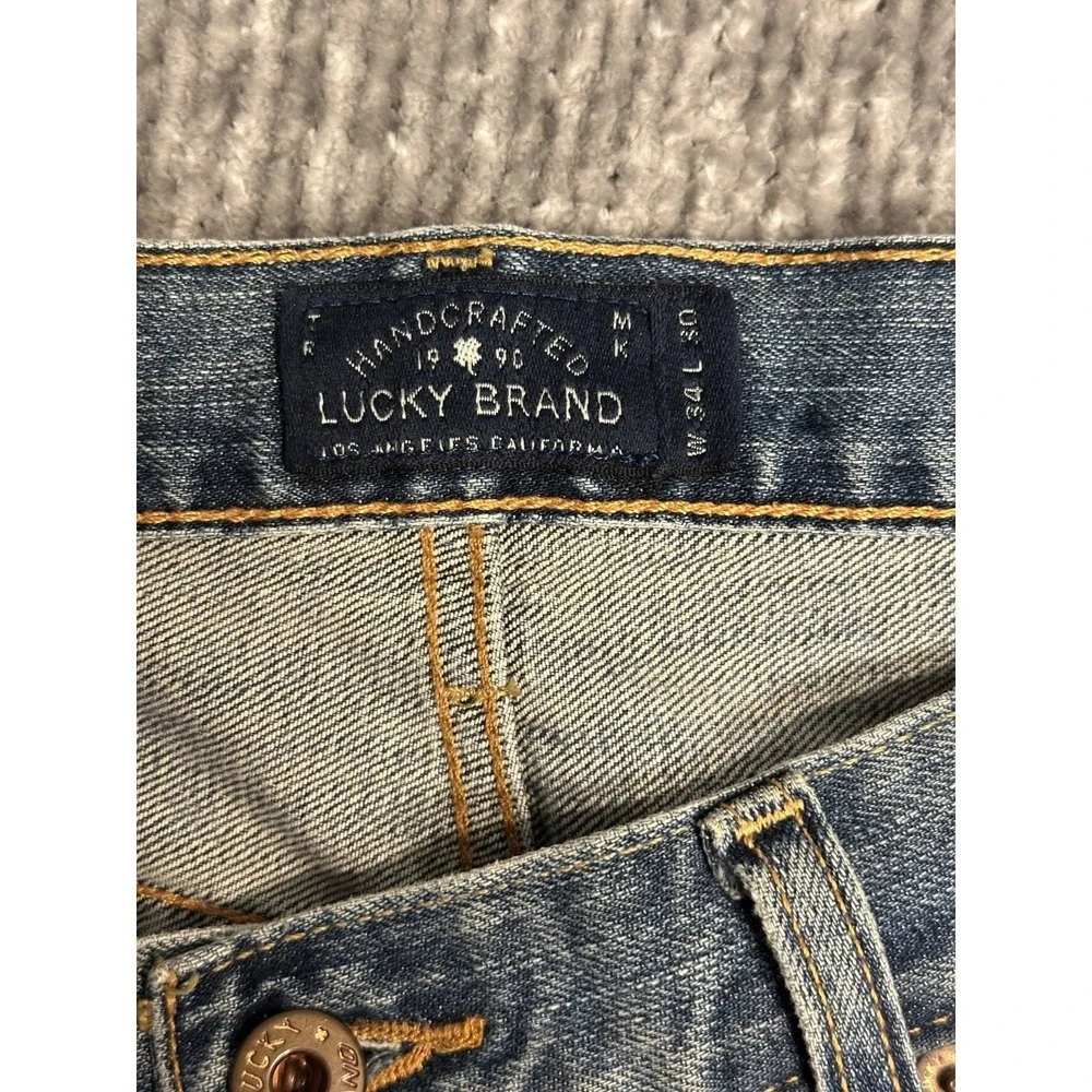 Lucky Brand 181 Relaxed Straight Jeans Men's 34x30 Blue Denim Pants Cotton